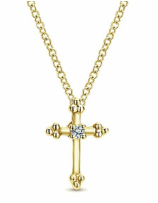 14kt Gold Faith Cross with Diamonds, Monmouth County, NJ