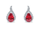 14kt white gold, diamond, ruby, stud earrings, fine jewelry, local jeweler NJ,