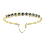 Diamond and sapphire, bracelet, bangle, pink and white gold, fine jewerly, local jewelers in NJ,