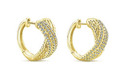 14kt yellow gold, diamond, Huggle earrings, Gabriel, NY, fine jewelry, local jeweler, NJ