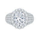 18kt white gold, diamond, Carizza Boutique, Engagement Ring, oval center, Diamonds, fine jewelry, NJ