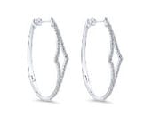 14kt white gold, diamond, classic hoop, earrings, yellow gold, local jeweler in Momouth County, NJ