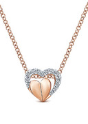 14kt, pink, gold, diamond, heart necklace, NJ, Monmouth, Ocean County, Pt. Pleasant, NJ