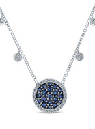 14kt White Gold, Diamond, Sapphire Fashion Necklace. Yellow or Pink Gold available, Pt. Pleasant, NJ