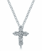 White-Gold Faith Cross with Diamonds, Lee Richards Fine Jewelry, Pt. Pleasant, NJ, Monmouth, Ocean