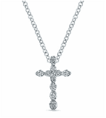 White Gold Faith Cross with Diamonds, Lee Richards Fine Jewelry, Pt. Pleasant, NJ, Monmouth, Ocean