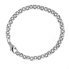 Silver, necklace; oval link 18